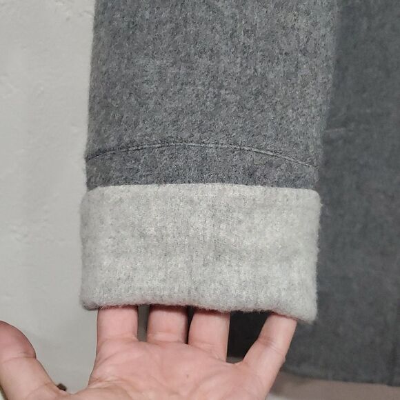 Peruvian Connection Baby Alpaca Wool Coat in Grey Size L - Picture 5 of 13